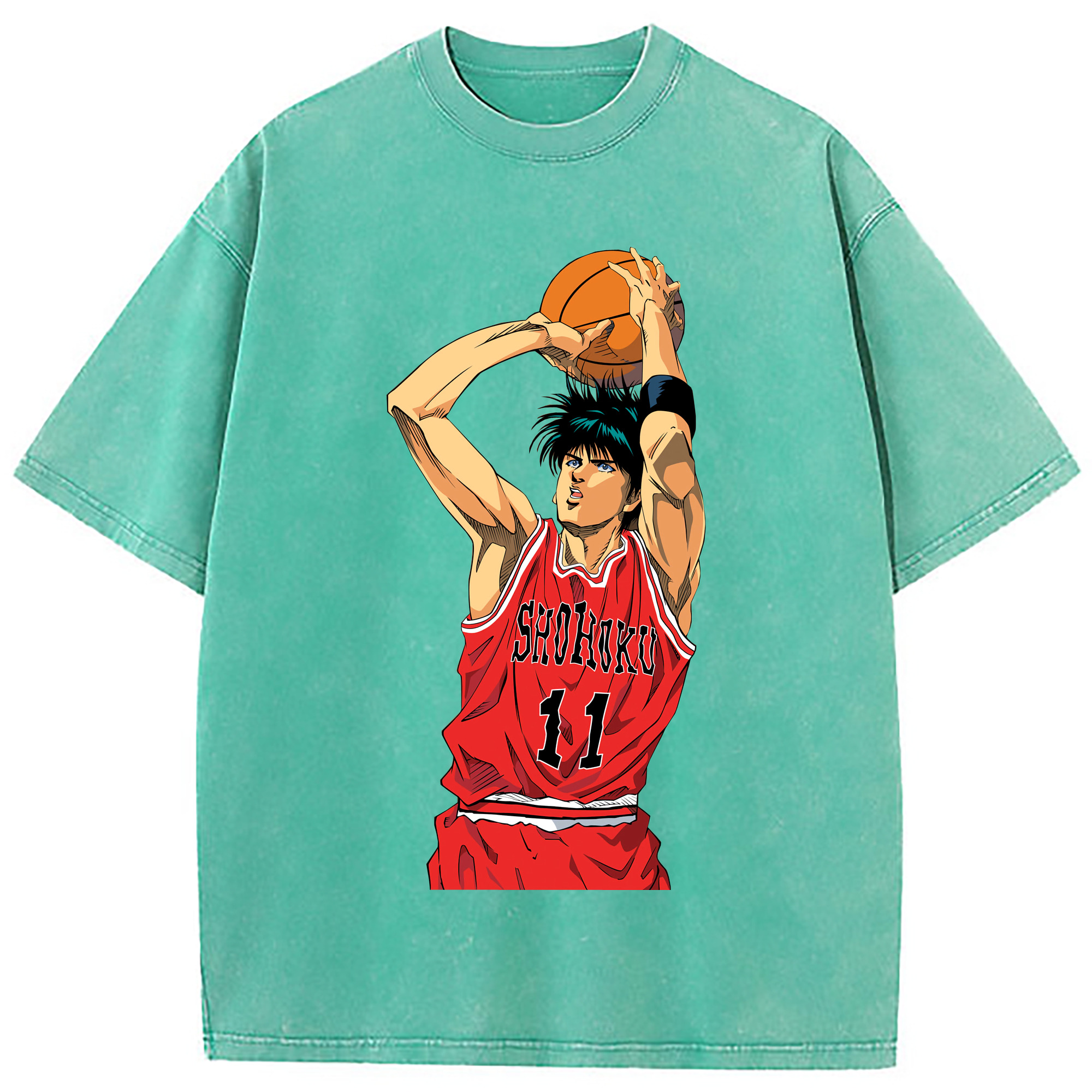 （画像用） SLAM DUNK／スラムダンク 綿100% ヴィンテージ風 半袖Tシャツ（フロントプリント）
